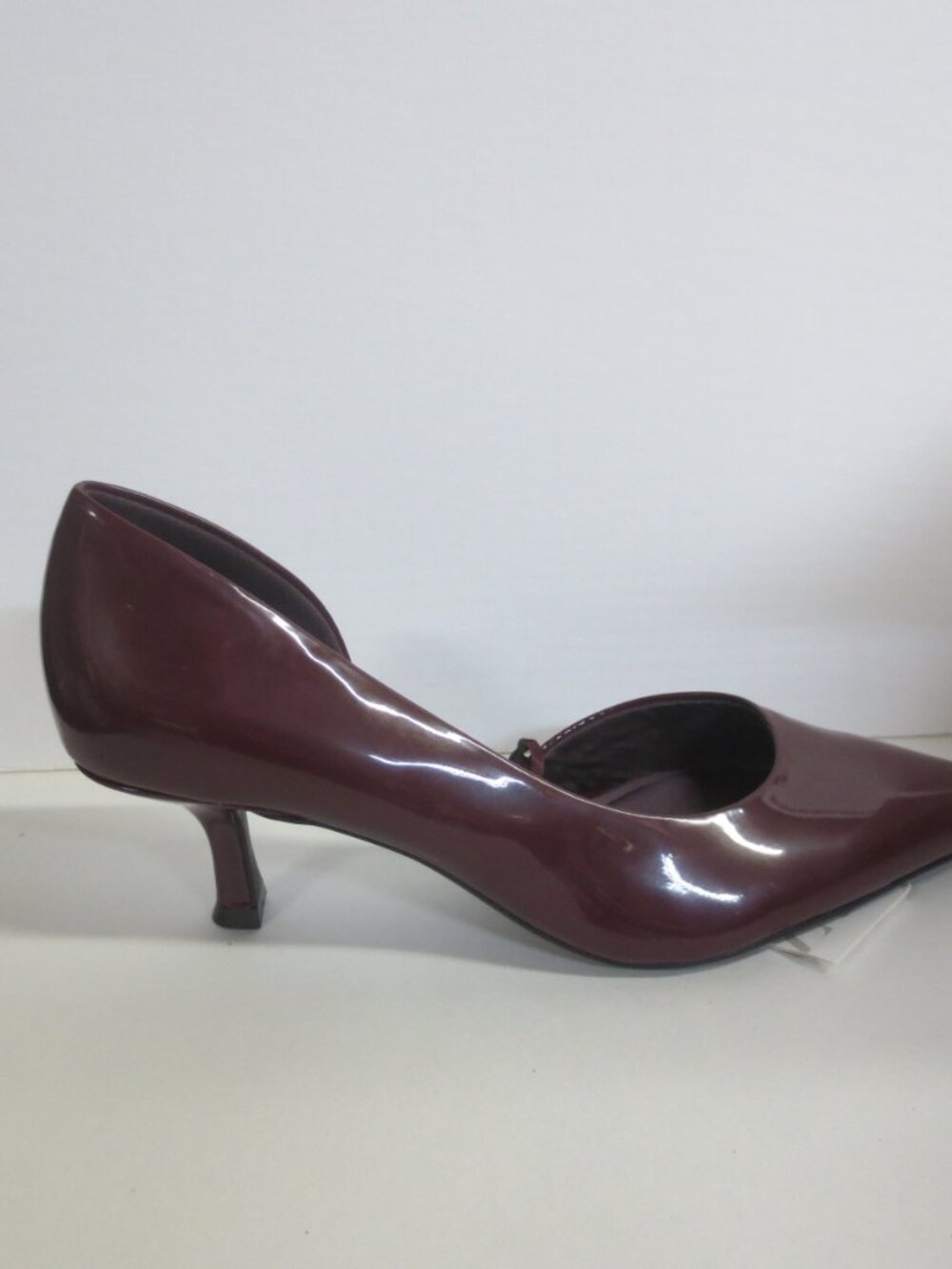 ZARA WOMEN'S POINTED TOE KITTEN HEEL PUMPS - WINE - US 8 - Picture 3 of 6